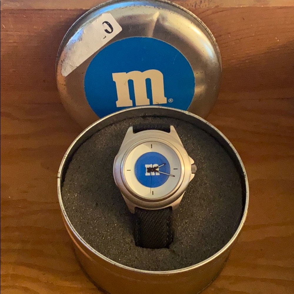 Blue M&M Wrist Watch